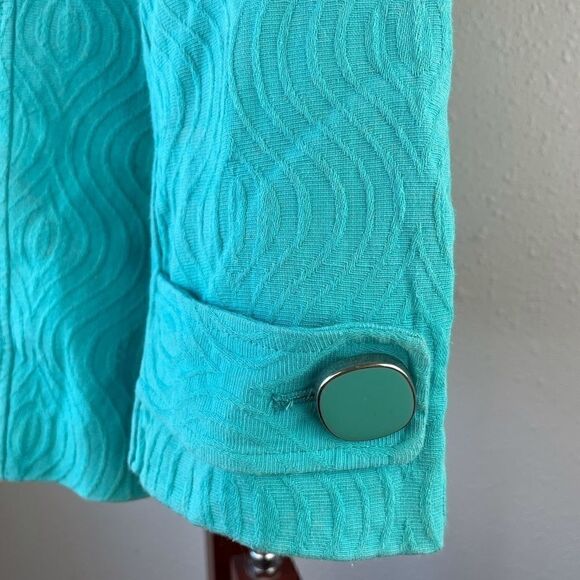 Trenz PetiteTurquoise Blue Blazer Jacket EUC - Picture 6 of 8